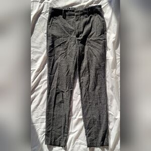 Zara Basic Women's Gray Plaid Trousers